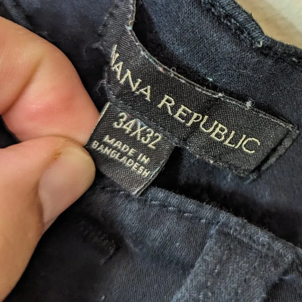 Banana Republic‎ Men's Jeans Black Stretch Straight Leg 34/32 Preppy